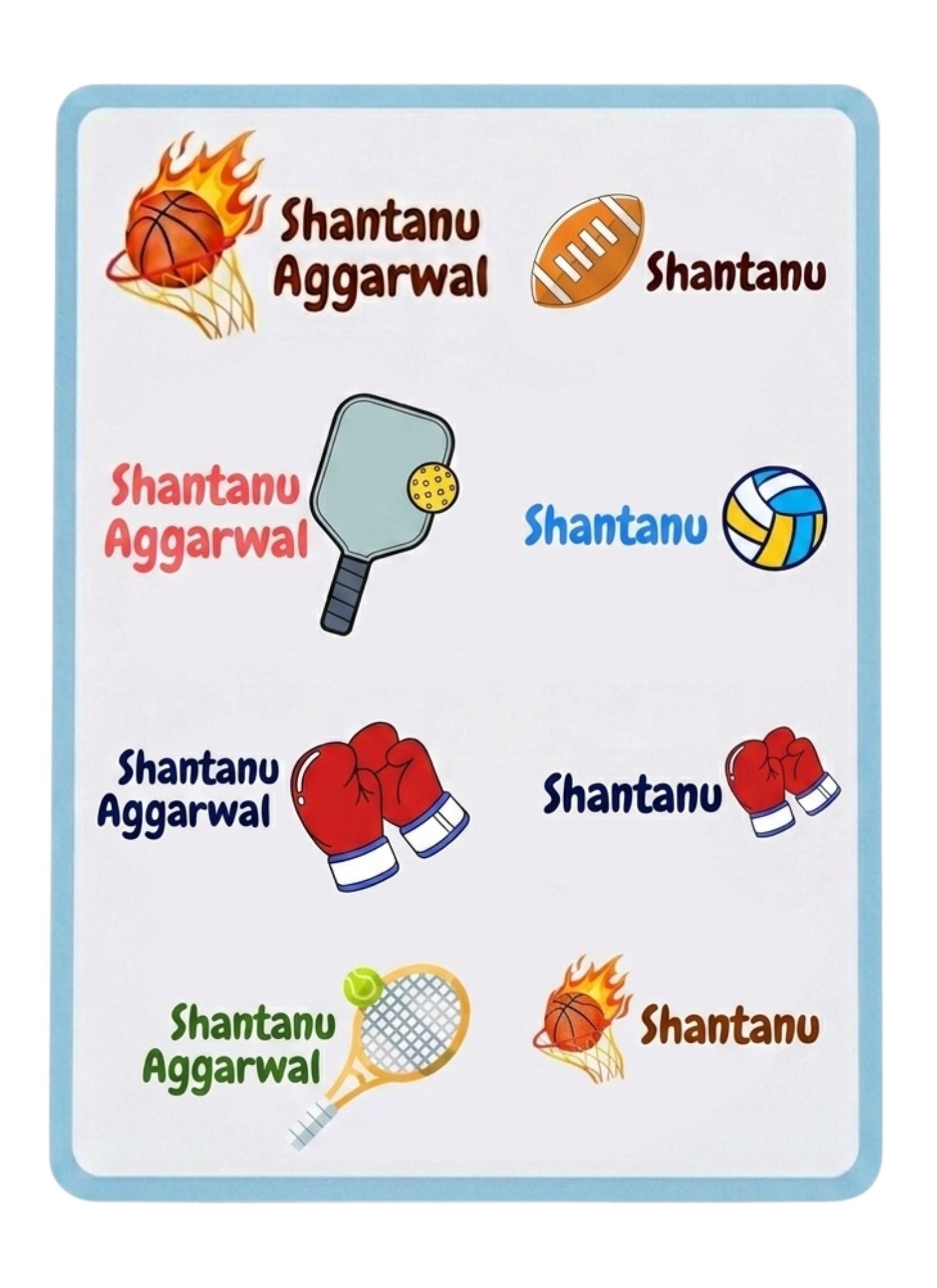 K to Y 3D Personalized Name Stickers for Bags, Books, Tiffins, Waterbottles, Stationeries, Files, Folders, etc | Transparent, Waterproof & Non-Tearable | Set of 40