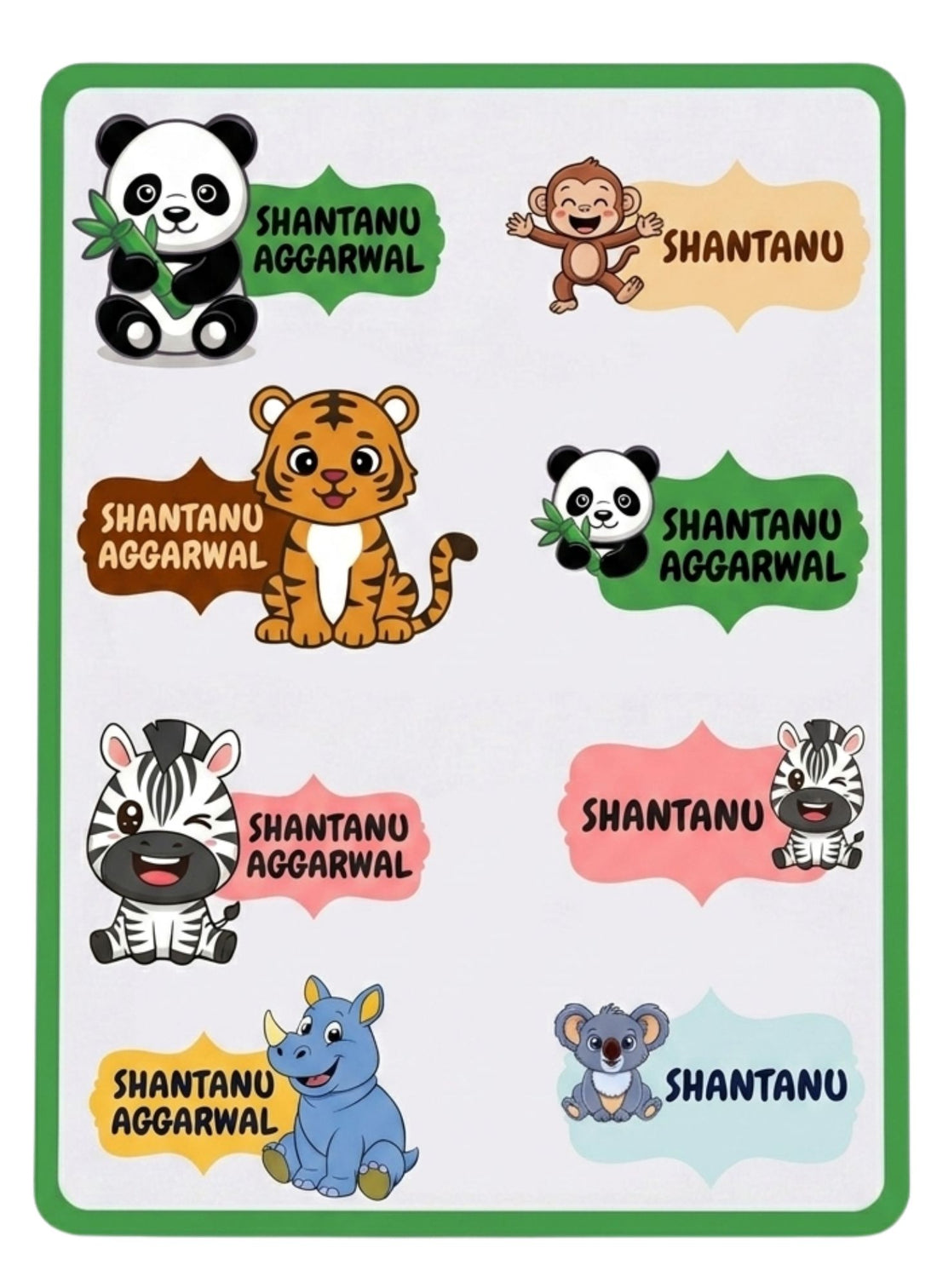 K to Y 3D Personalized Name Stickers for Bags, Books, Tiffins, Waterbottles, Stationeries, Files, Folders, etc | Transparent, Waterproof & Non-Tearable | Set of 40