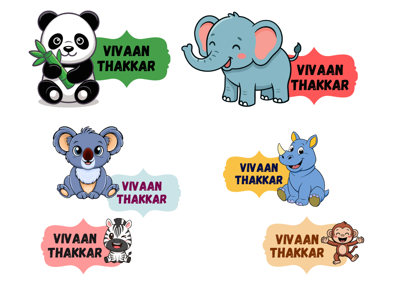K to Y 3D Personalized Name Stickers for Bags, Books, Tiffins, Waterbottles, Stationeries, Files, Folders, etc | Transparent, Waterproof & Non-Tearable | Set of 40
