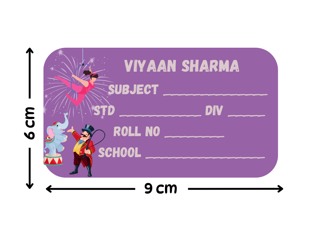 Personalized School Lables and Name Stickers | Comic Theme School Lables and Name Stickers | Custome Waterproof Name Label for Books, Notebooks, Water Bottles, Tiffins, Stationery, 27 Pieces