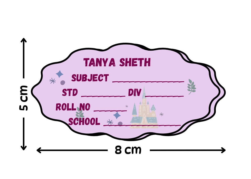 Personalized School Lables and Name Stickers | Frozen Theme School Lables and Name Stickers | Custome Waterproof Name Label for Books, Notebooks, Water Bottles, Tiffins, Stationery, 27 Pieces