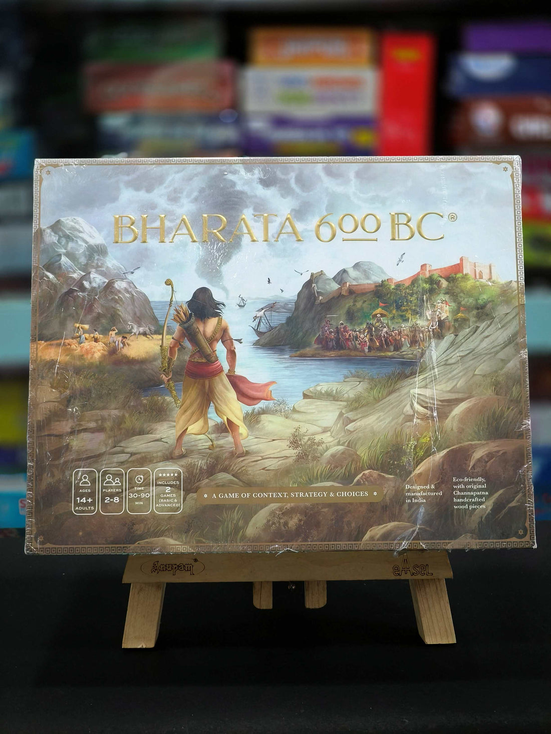 Go India Games Bharata 600 BC Strategy Board Game for Adults and Children | 2-8 Players | 14+ Years | Epic Indian Strategy Game | Multicolor - KtoY