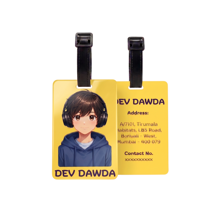 Personalized Luggage Tag | Customized Bag Tag for Kids | Luggage Tag for Travel, School, Office, Camping, etc | Gift for Kids  (Boys)