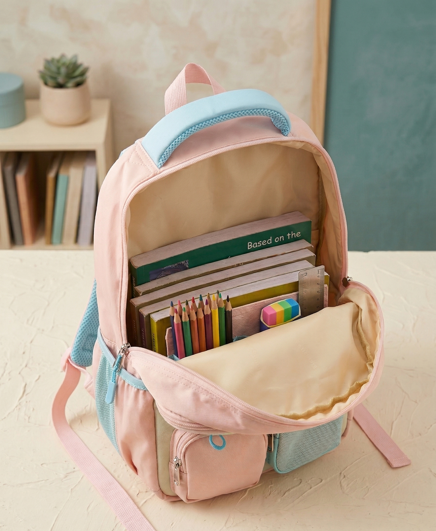 Large Capacity Schoolbag for Girls | Stylish Backpack for Middle School Students | Backpack for Girls with Small Zipper Pouch | 18 Inch Bookbags Backpack for School, Camping, Travel