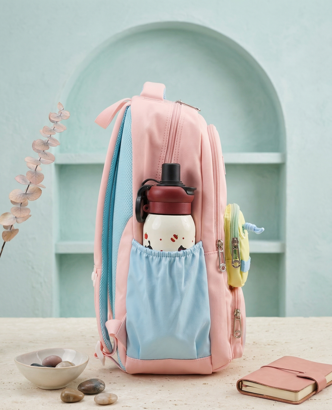 Large Capacity Schoolbag for Girls | Stylish Backpack for Middle School Students | Backpack for Girls with Small Zipper Pouch | 18 Inch Bookbags Backpack for School, Camping, Travel