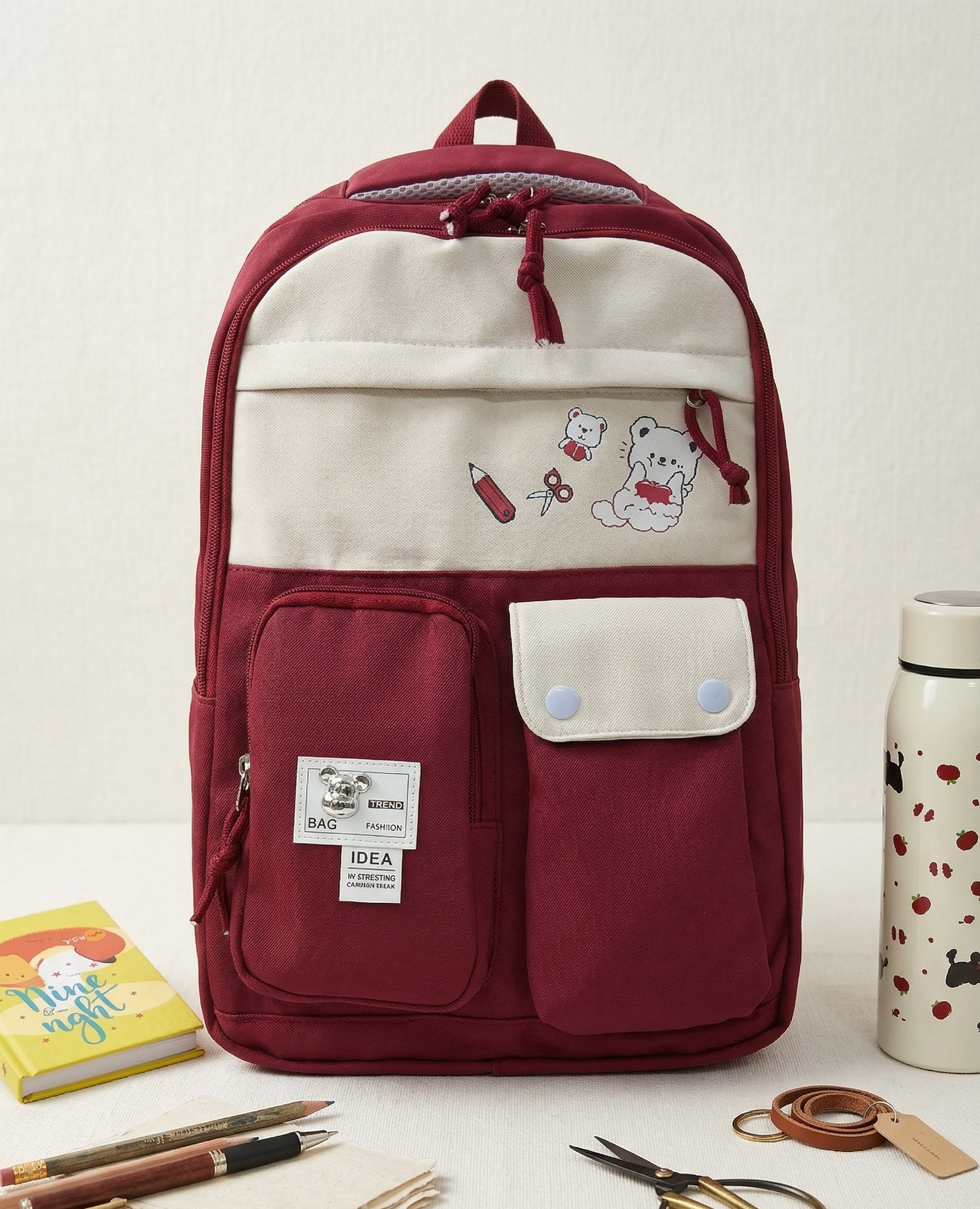 Large Capacity Bag for School and College Students | Stylish Backpack for Middle School Students and Ahead | Multiple Pockets | Lightweight Travel & College Bag