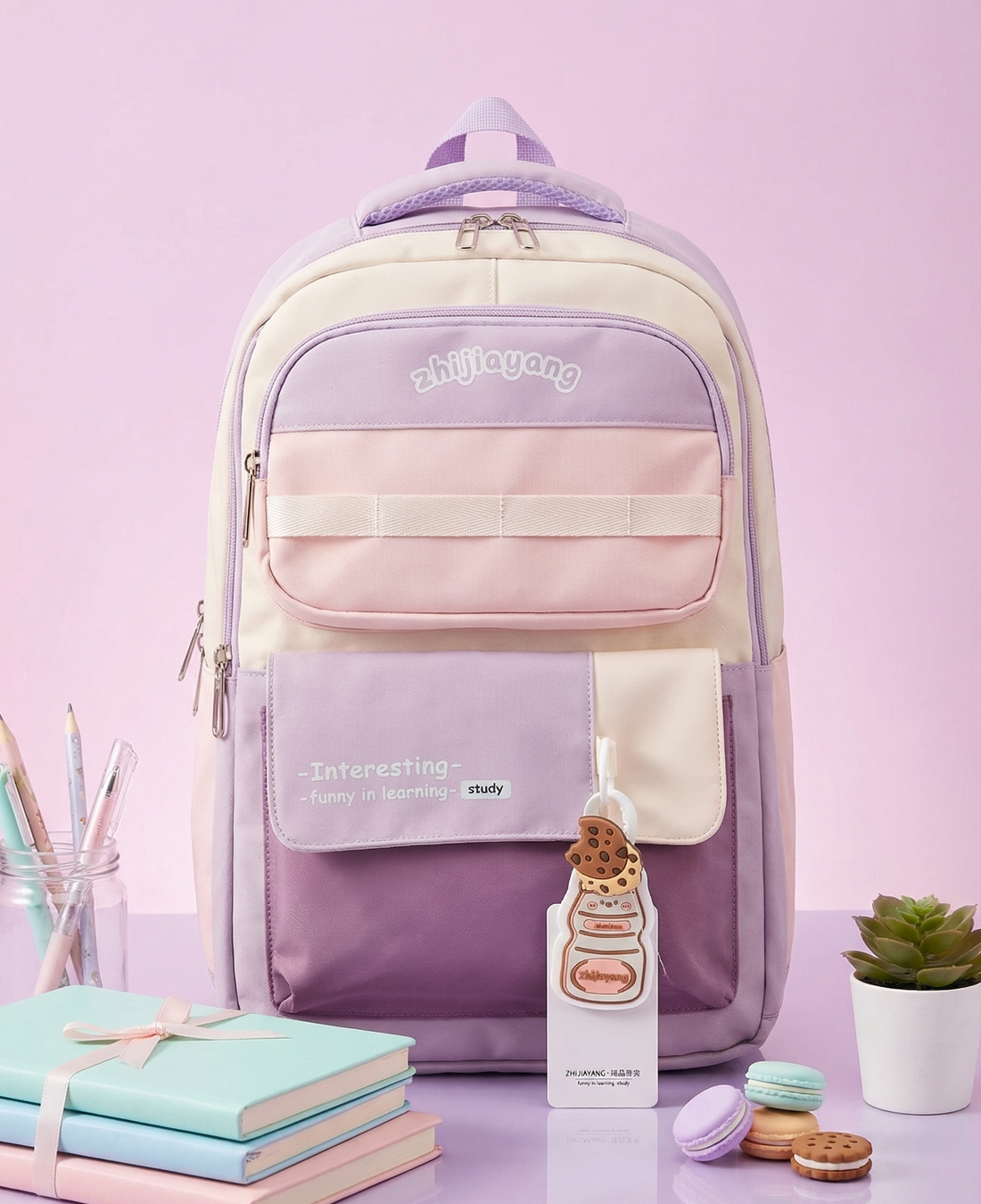 School Backpack | Book Bag for School / College | Double Layer Backpack | Waterproof Travel Bag with Trolley Sleeve, Padded Shoulder Strap Design | Casual Fashion for School ,College and Travel
