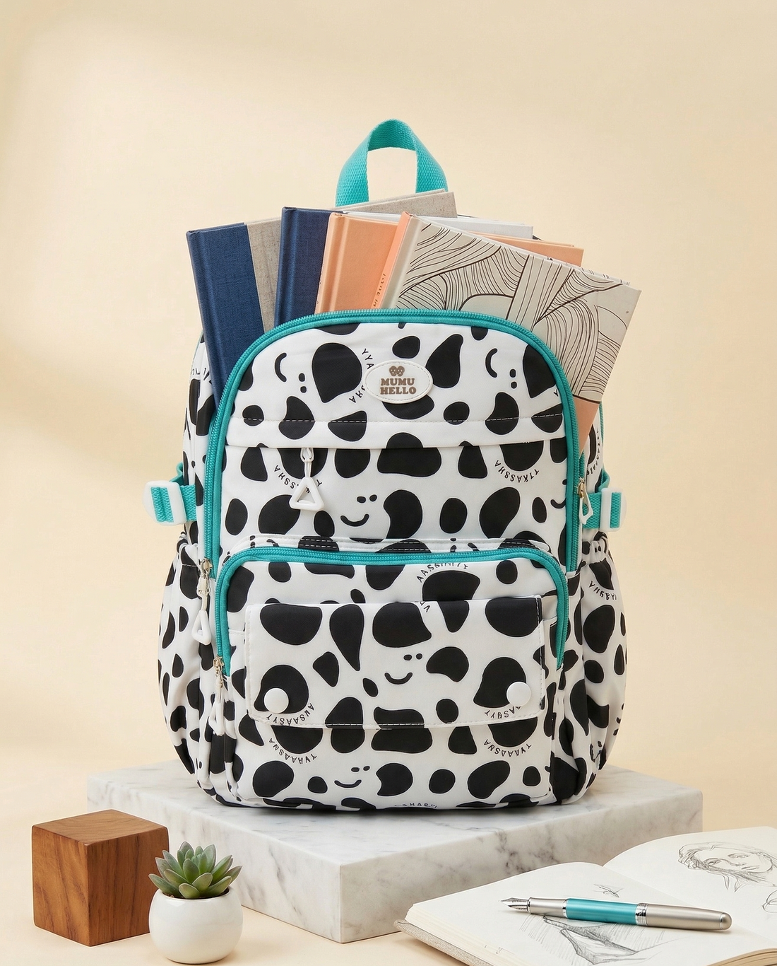 16" Korean Style Backpack for School and College Students | Large Capacity Water-Resistant School, College & Office Bag | Fits 17 Inch Laptop | Lightweight Travel Backpack for Kids