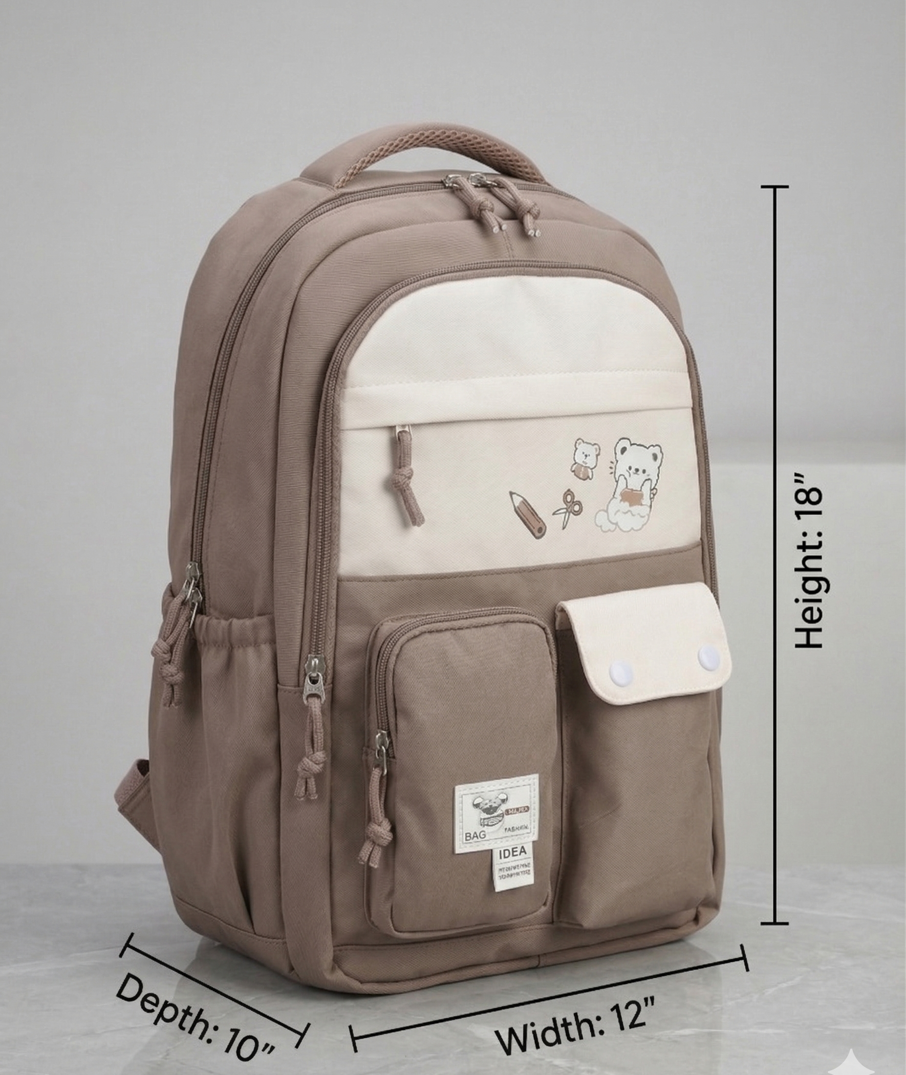 Large Capacity Bag for School and College Students | Stylish Backpack for Middle School Students and Ahead | Multiple Pockets | Lightweight Travel & College Bag