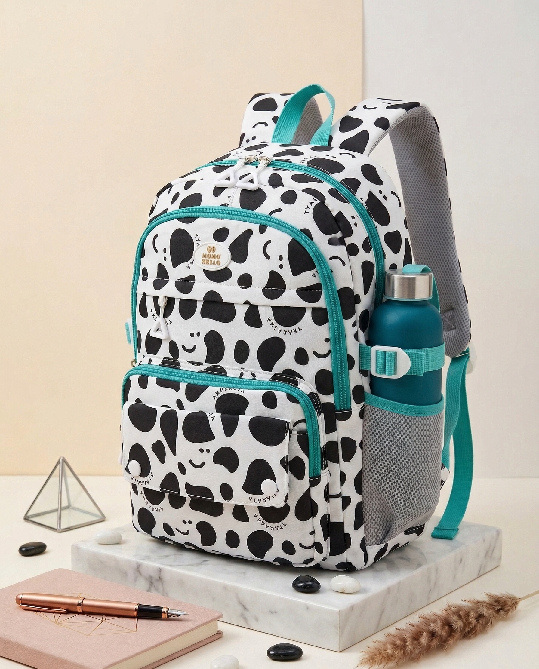 16" Korean Style Backpack for School and College Students | Large Capacity Water-Resistant School, College & Office Bag | Fits 17 Inch Laptop | Lightweight Travel Backpack for Kids