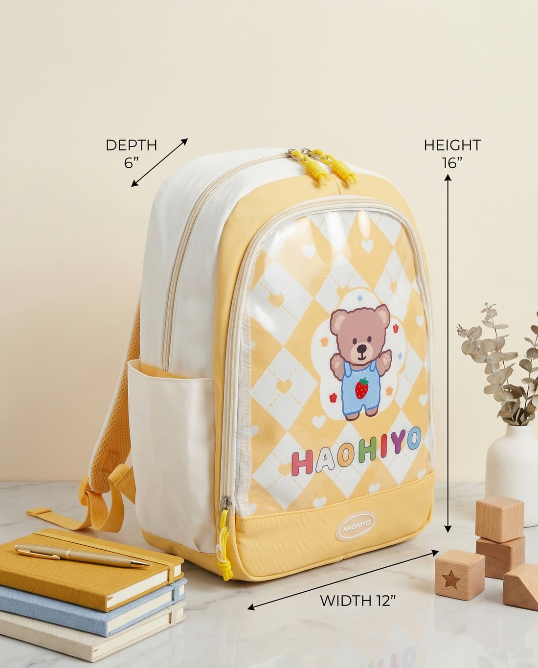 28 Litre Japanese Korean Style School Bag Water-Resistant Laptop & Travel Backpack - Unisex Large 16 Inches Multipurpose Student Backpack for Boys & Girls, Men & Women