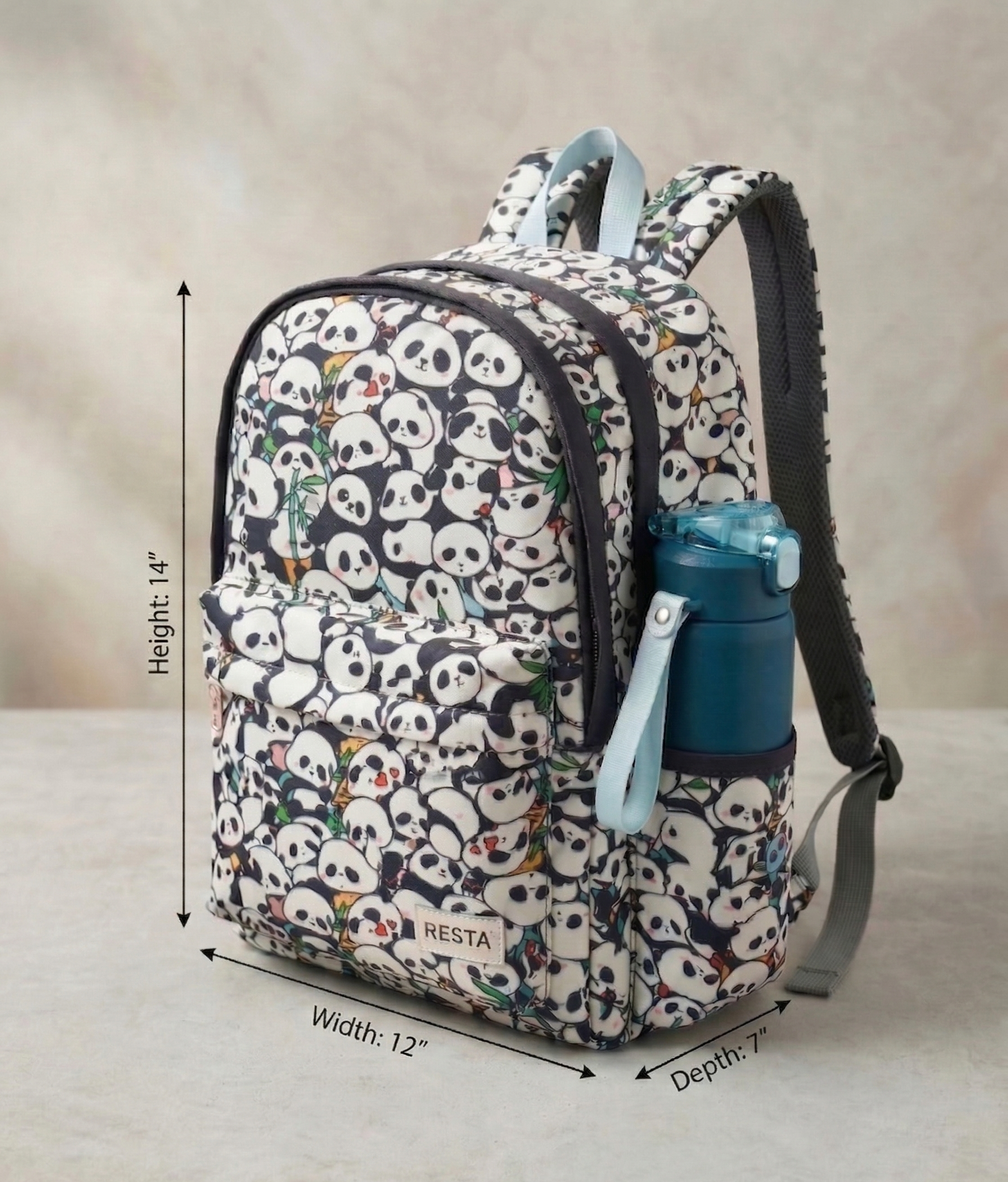 Stylish Pattern Backpack for Kids & Teen Girls | 14" Lightweight Water Resistant School Bag with Laptop Sleeve | Spacious Casual Travel & Tuition Bag
