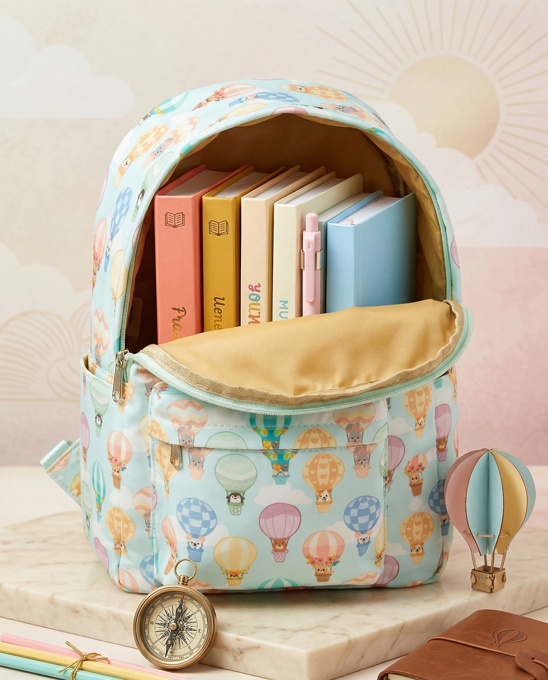 Stylish Printed Backpack for Girls and Kids | Multipurpose | Print Travelling Bag for School and College Use | Backpack with Bottle Compartment and Mini Front Pocket | Tuition Bag | Day Bagpacker