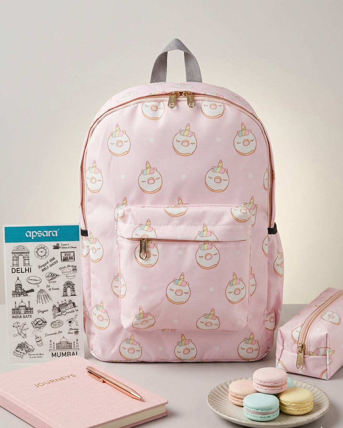 Stylish Printed Backpack for Girls and Kids | Multipurpose | Print Travelling Bag for School and College Use | Backpack with Bottle Compartment and Mini Front Pocket | Tuition Bag | Day Bagpacker