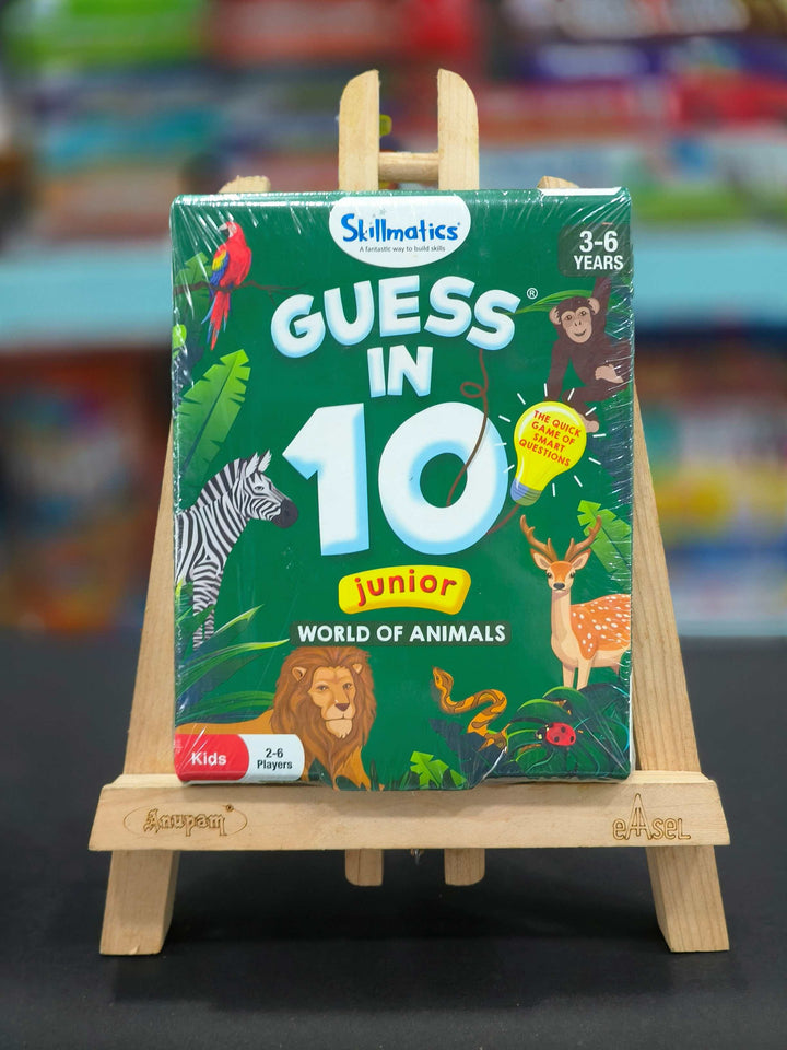 Skillmatics Guess in 10 Junior World of Animals, Gifts for Kids, Boys, Girls Who Love Board Games, Card Games, Educational Toys, Travel Game for Ages 3-6 - KtoY