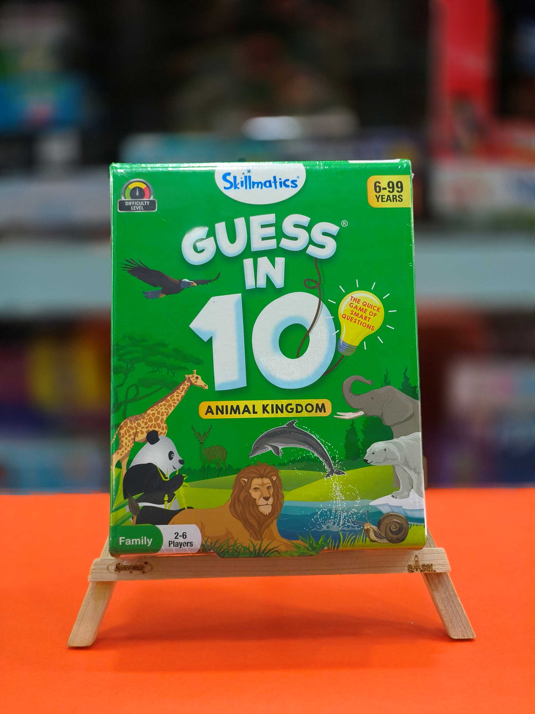 Skillmatics Guess in 10 Animal Kingdom | Perfect for Boys, Girls, Kids, Teens, Adults Who Love Animal Card Games, Trivia | Travel Games | Gifts for Ages 6 & Above - KtoY
