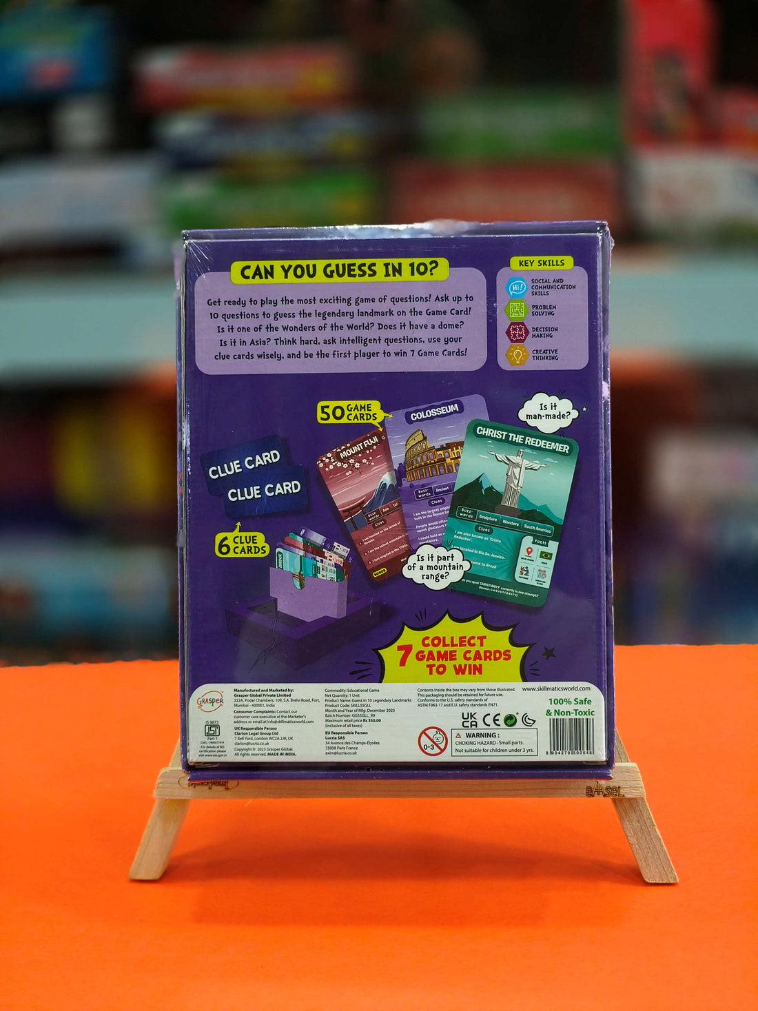 Skillmatics Guess in 10 Legendary Landmarks | Educational Travel Toys | For Boys, Girls, and Kids Who Love Card Games | Board Games | Geography and History | Trivia | Gifts For Ages 8 & Above - KtoY