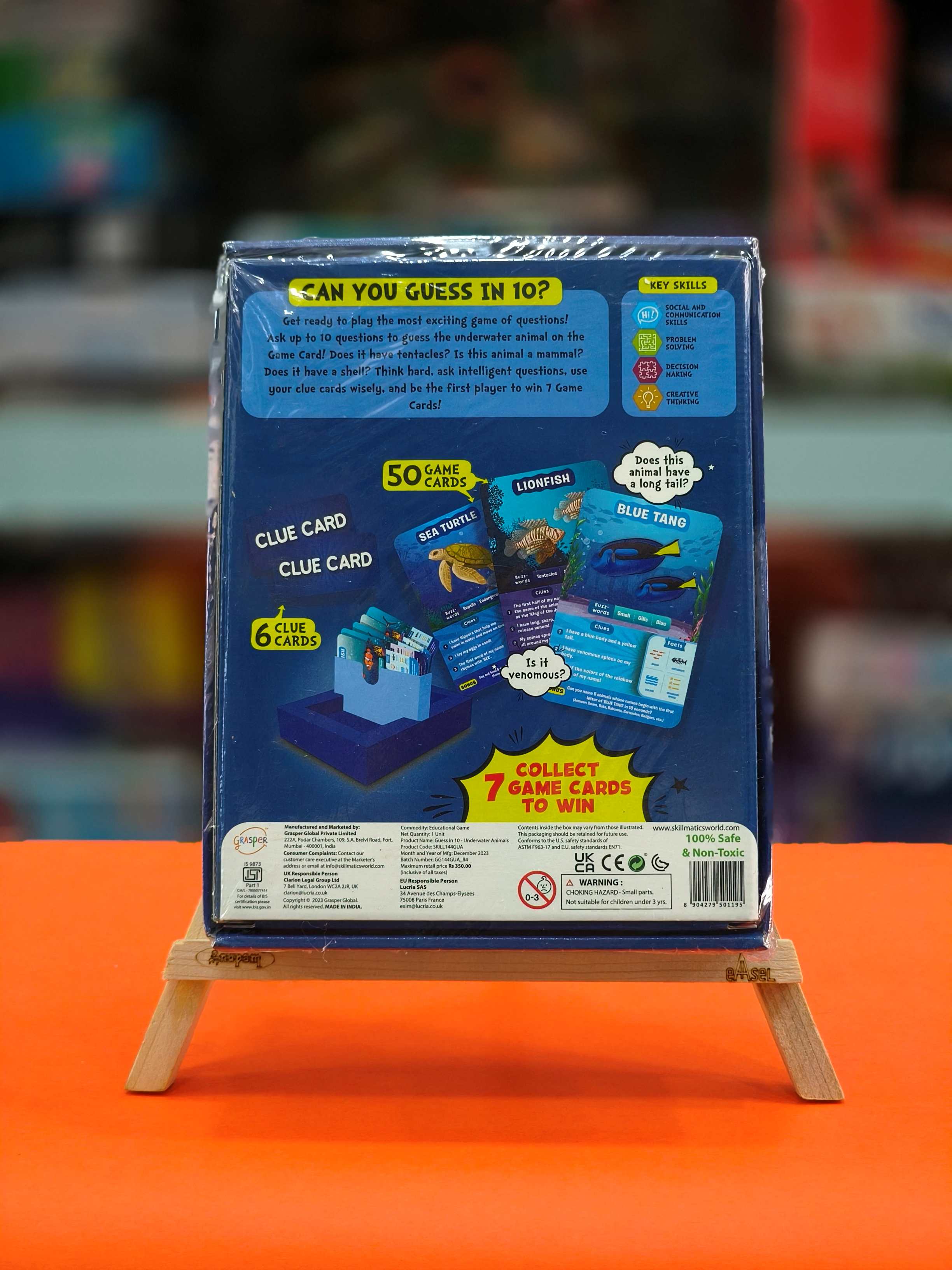 Skillmatics Guess in 10 Underwater Animals | Perfect for Boys, Girls, Kids, and Families Who Love Card Games, Toys | Board Games | Gifts for Ages 8 & Above - KtoY