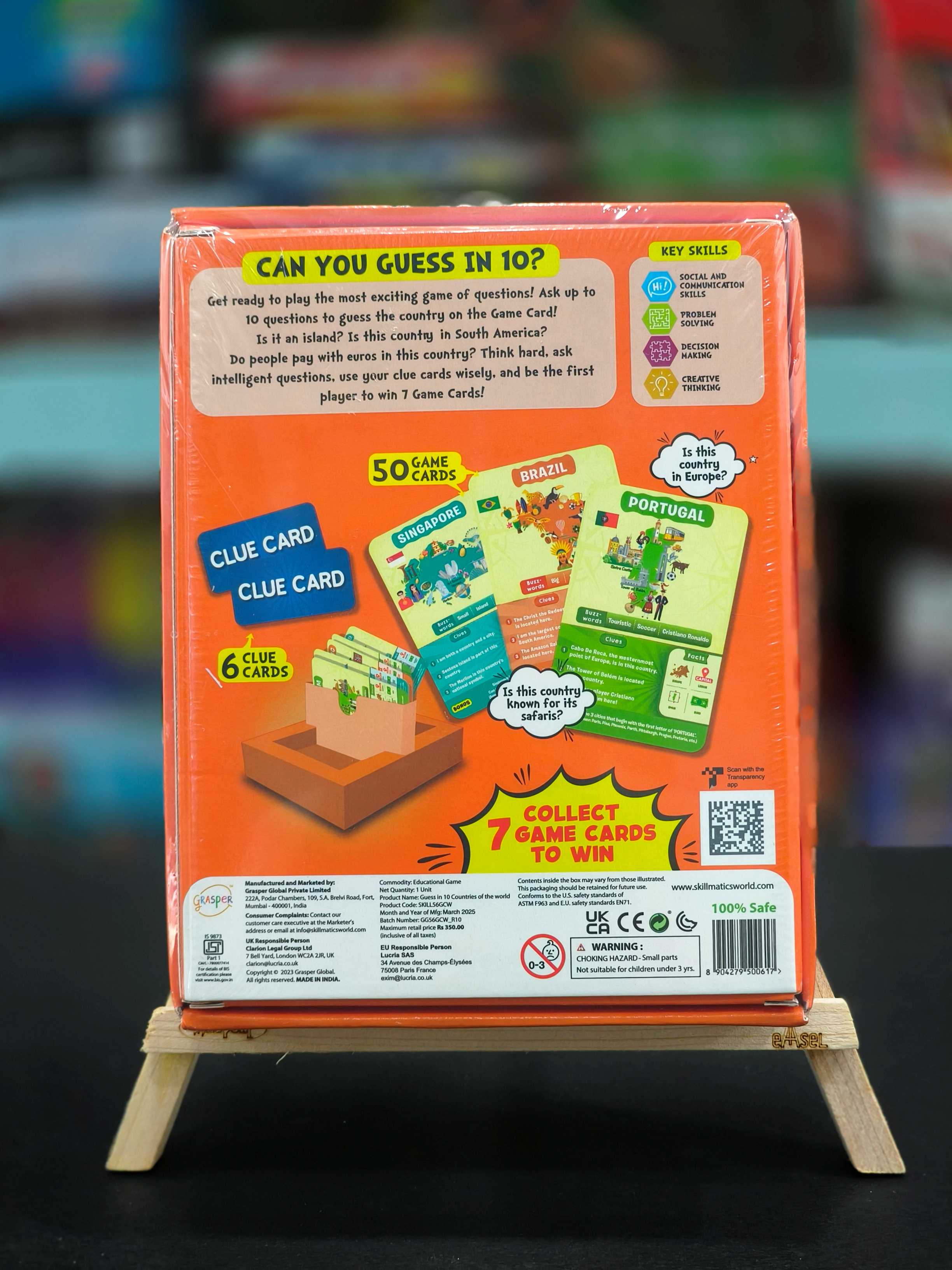 Skillmatics Card Game - Guess in 10 Countries of The World | Perfect for Boys, Girls, Kids, and Families Who Love Educational Toys | Travel Friendly | Gifts for Ages 8 & Above - KtoY