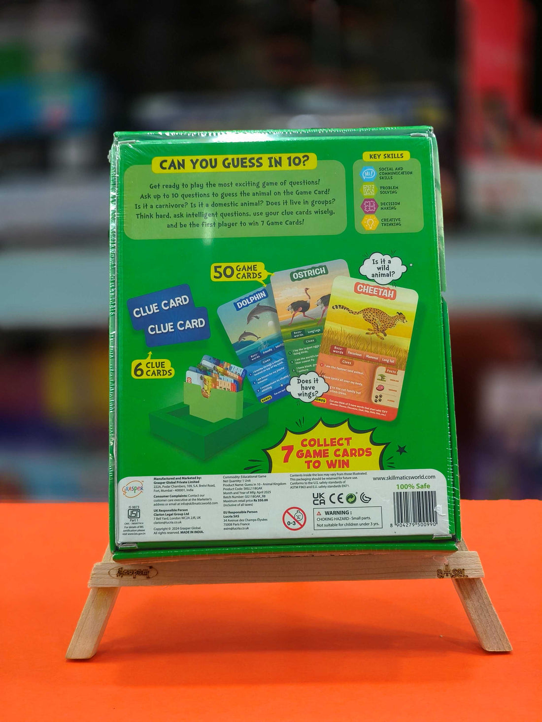 Skillmatics Guess in 10 Animal Kingdom | Perfect for Boys, Girls, Kids, Teens, Adults Who Love Animal Card Games, Trivia | Travel Games | Gifts for Ages 6 & Above - KtoY