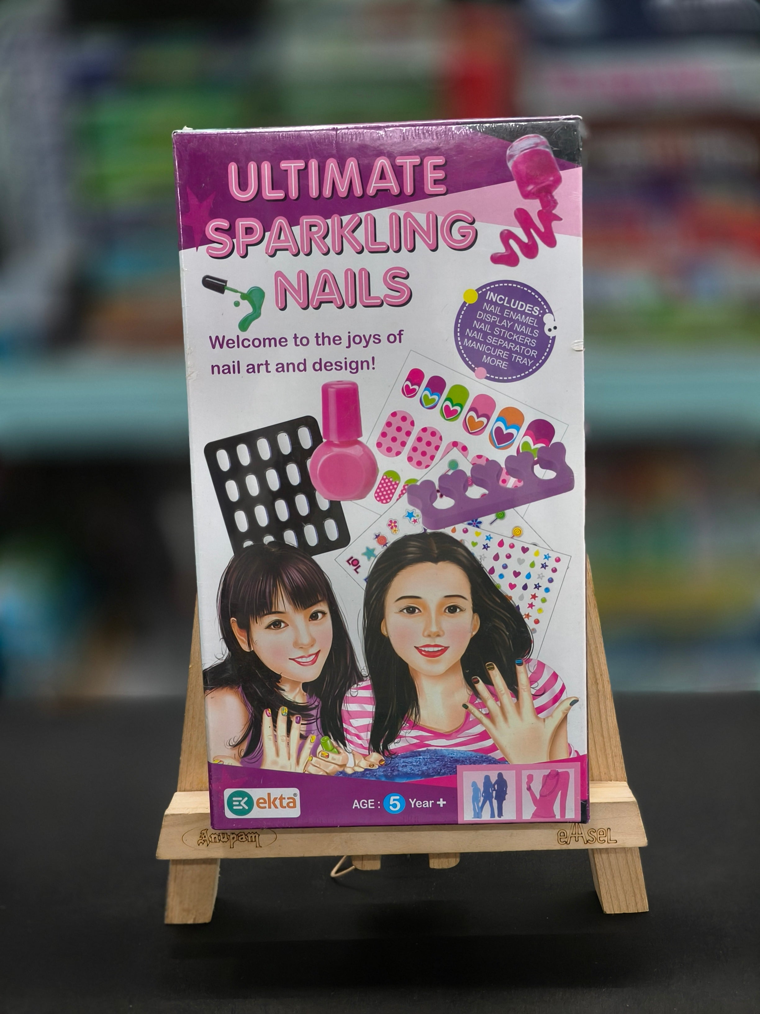 Ekta Ultimate Sparkling Nails- Nail Art and Design (Small) | Age 5 Years & Above - KtoY
