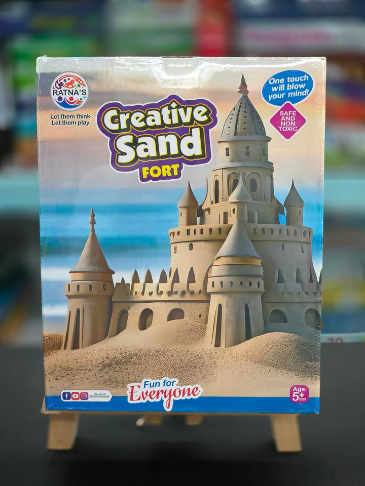 Ratna's Creative Sand Fort with Big Moulds for Indoor Beach Fun | Smooth and Non Sticky | For Kids Ages 5 Years & Above