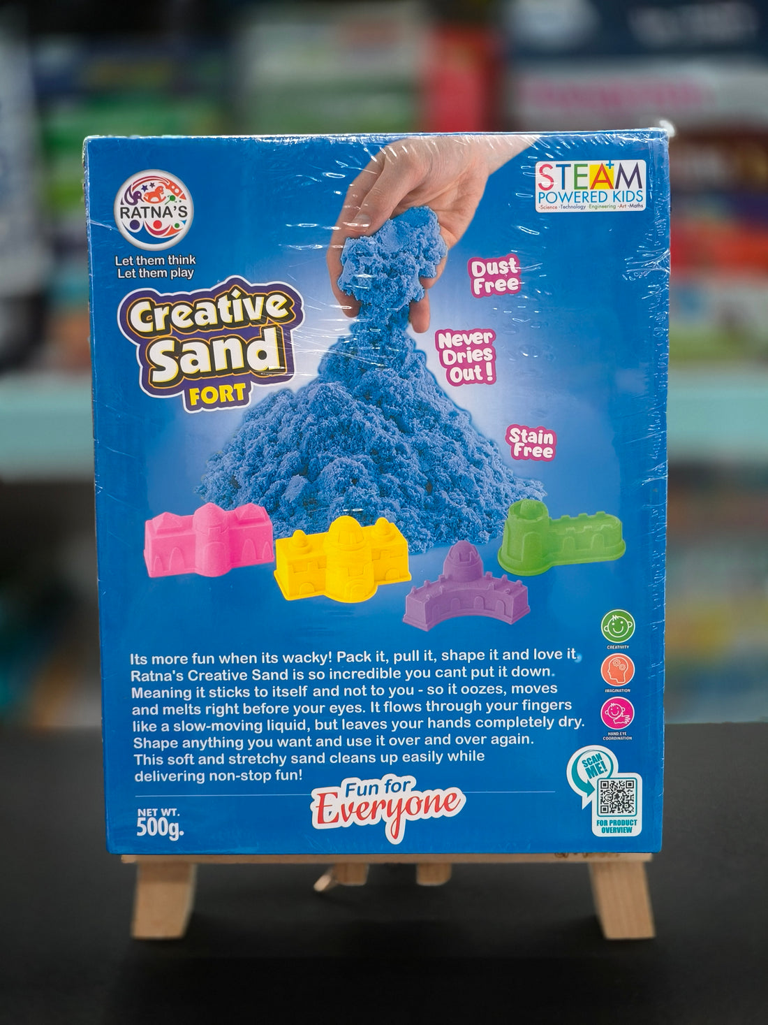 Ratna's Creative Sand Fort with Big Moulds for Indoor Beach Fun | Smooth and Non Sticky | For Kids Ages 5 Years & Above - KtoY