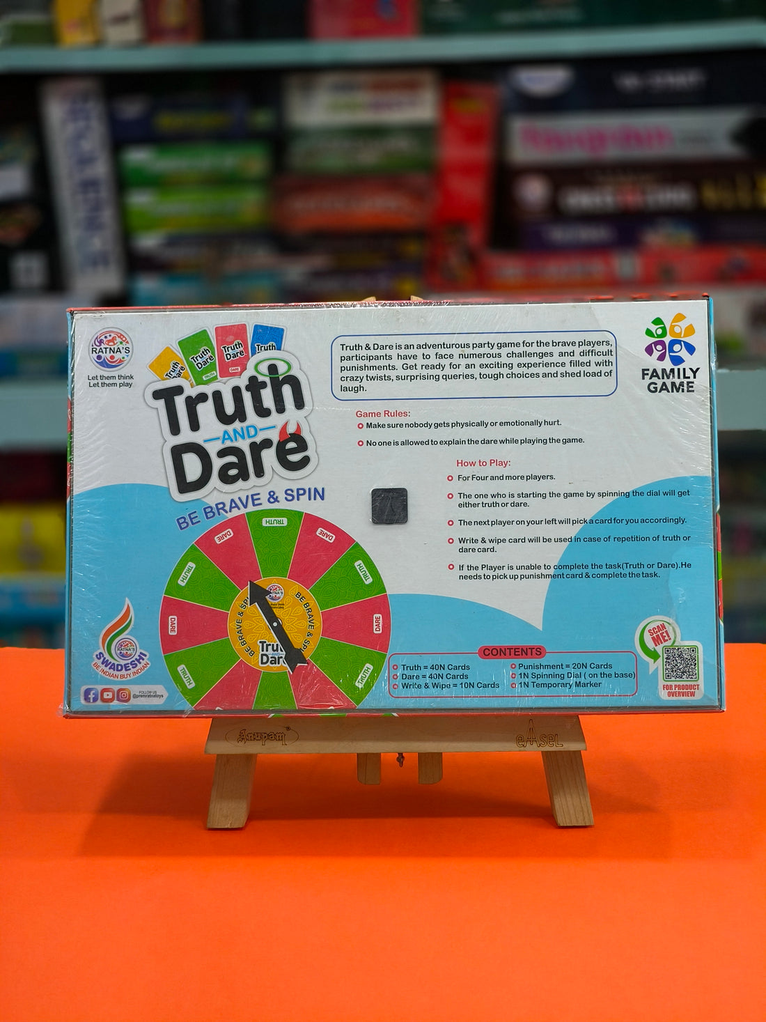 Ratna's Truth & Dare Party Board Game Picnic Family Games for Kids & Adults | Ages 5 Years & Above - KtoY