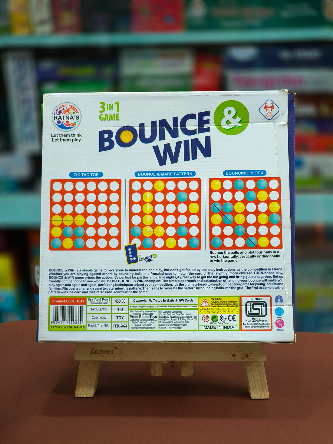 RATNA'S Premium and Exclusive Bounce and Win 3 in 1 Game | For Ages 6 & Above - KtoY