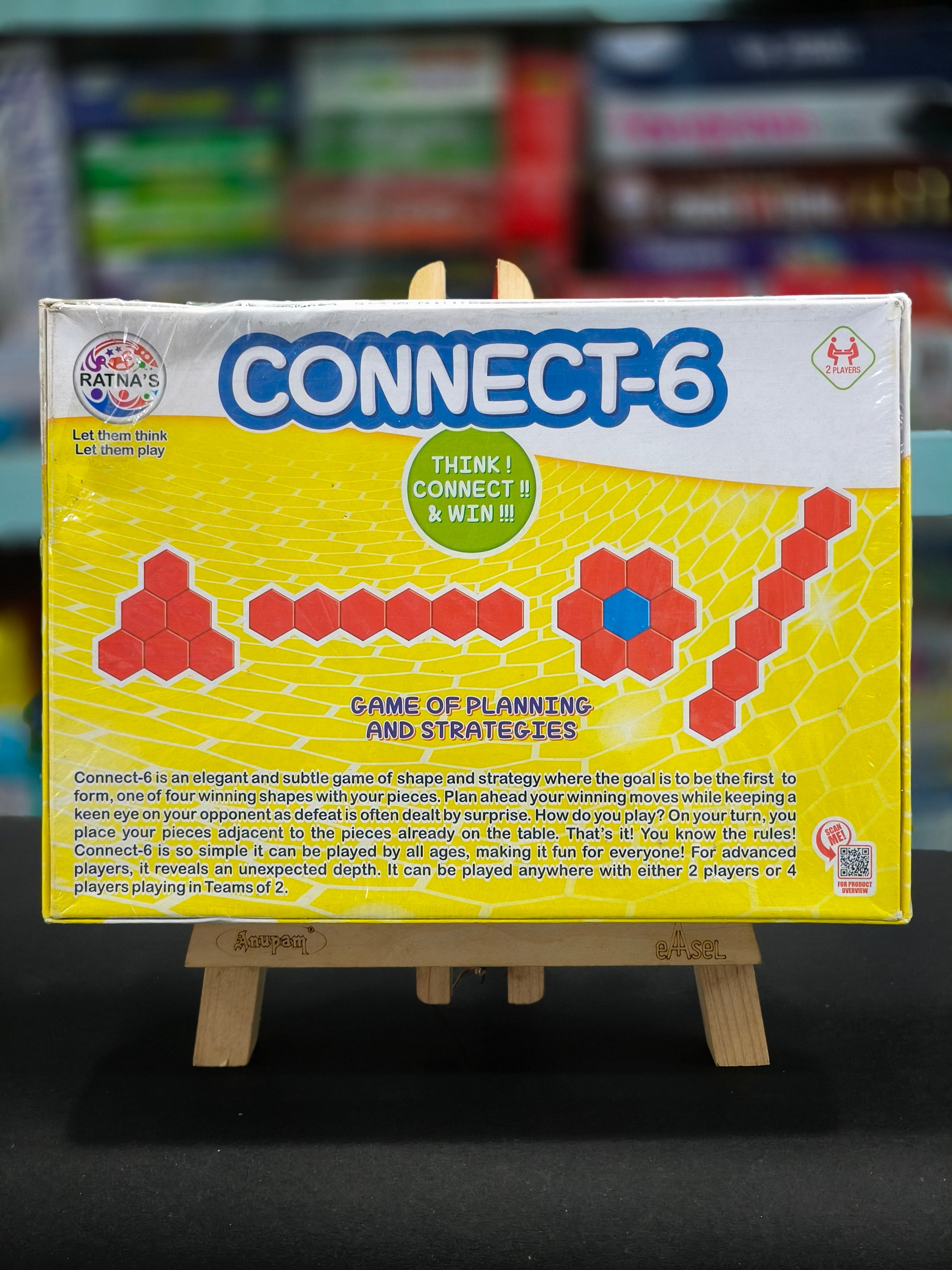 RATNA'S Mind Challenge Connect 6 Game | Think, Connect & Win | Party & Fun Board Game | Ages 5 & Above - KtoY
