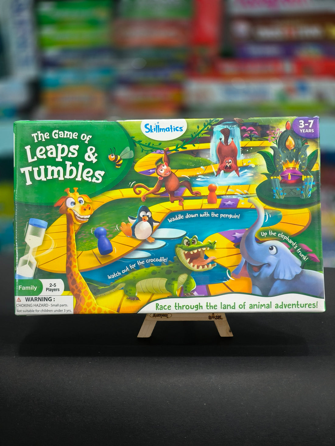 Skillmatics Board Game - Leaps & Tumbles | Classic Game with a Twist for Kids, Preschoolers, Toddlers | Gifts for Girls & Boys | Ages 3, 4, 5, 6, 7 - KtoY