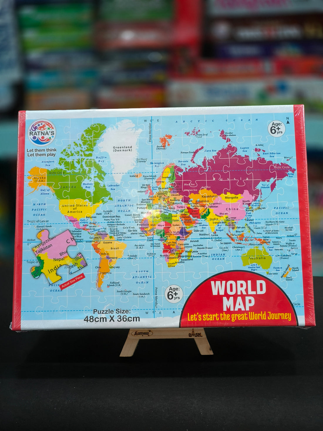 RATNA'S Educational Jigsaw Puzzle Range for Kids (World MAP) | Ages 6 Years & Above - KtoY