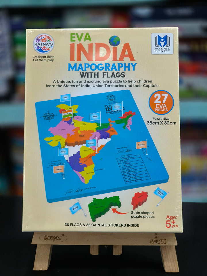 Ratna's Eva India Mapography with Flags | Ages 5 & Above