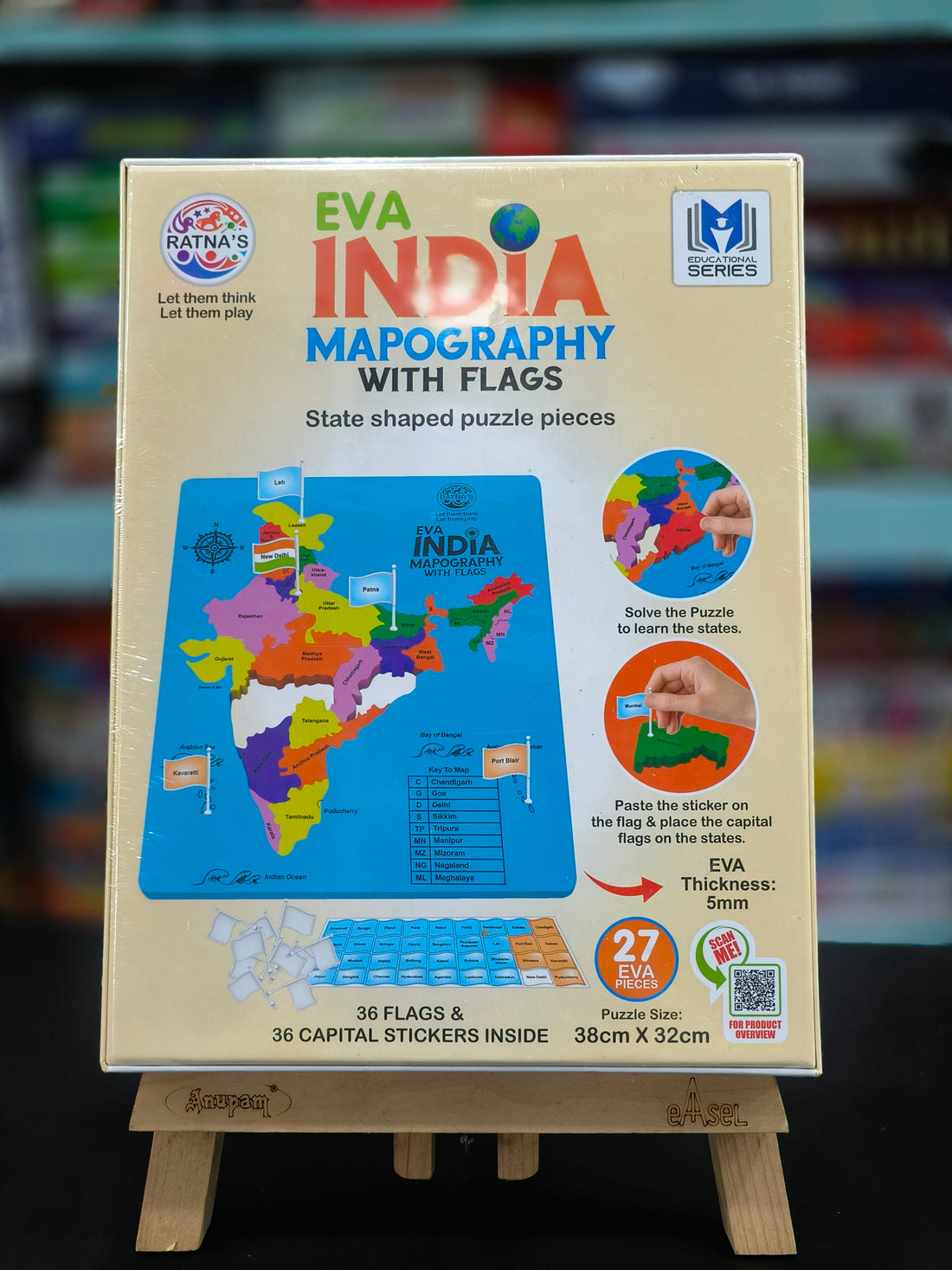 Ratna's Eva India Mapography with Flags | Ages 5 & Above - KtoY