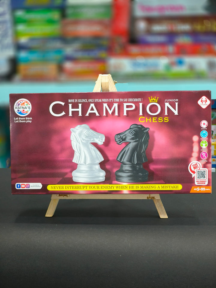 Ratna's Classic Strategy Game Champion Chess to Develop Strategy Building and Concentration (Small) | For Ages 5 & Above