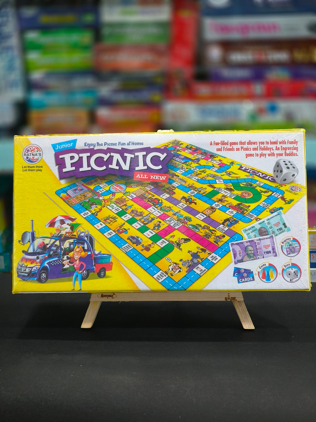RATNA'S Picnic Junior Board Game | Fun Game for Family (Small Size, Multicolour) | Ages 5 & Above - KtoY