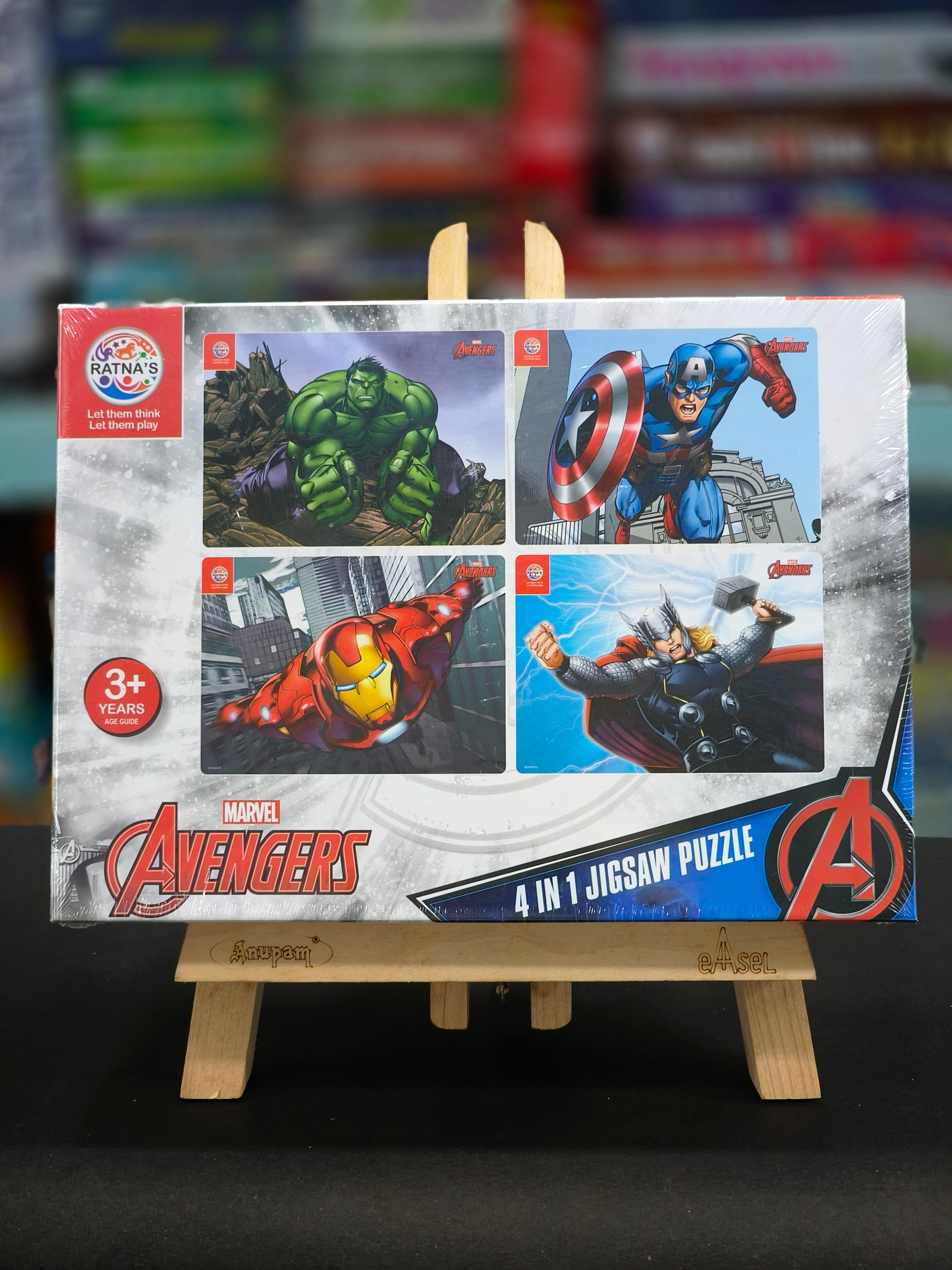 Ratna's 4 in 1 Disney Jigsaw Puzzle 140 Pieces for Kids | 4 Jigsaw Puzzles | 35 Pieces Each (Avengers Solo) | For Ages 3 & Above - KtoY