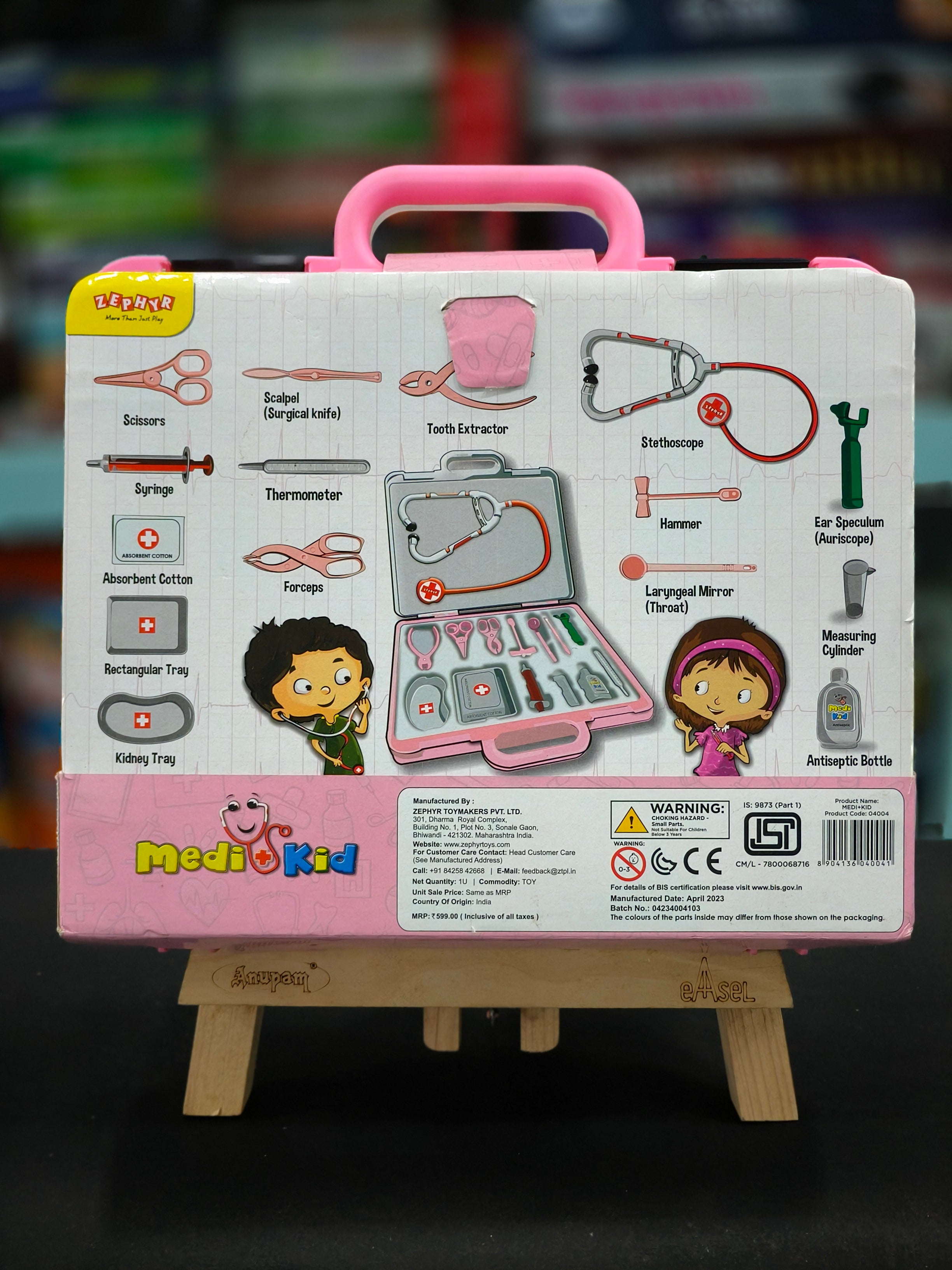 Zephyr MEDIKID - Pink - Doctor Set | Play Pretend Toy for Boys and Girls | Age 3+ Years - KtoY