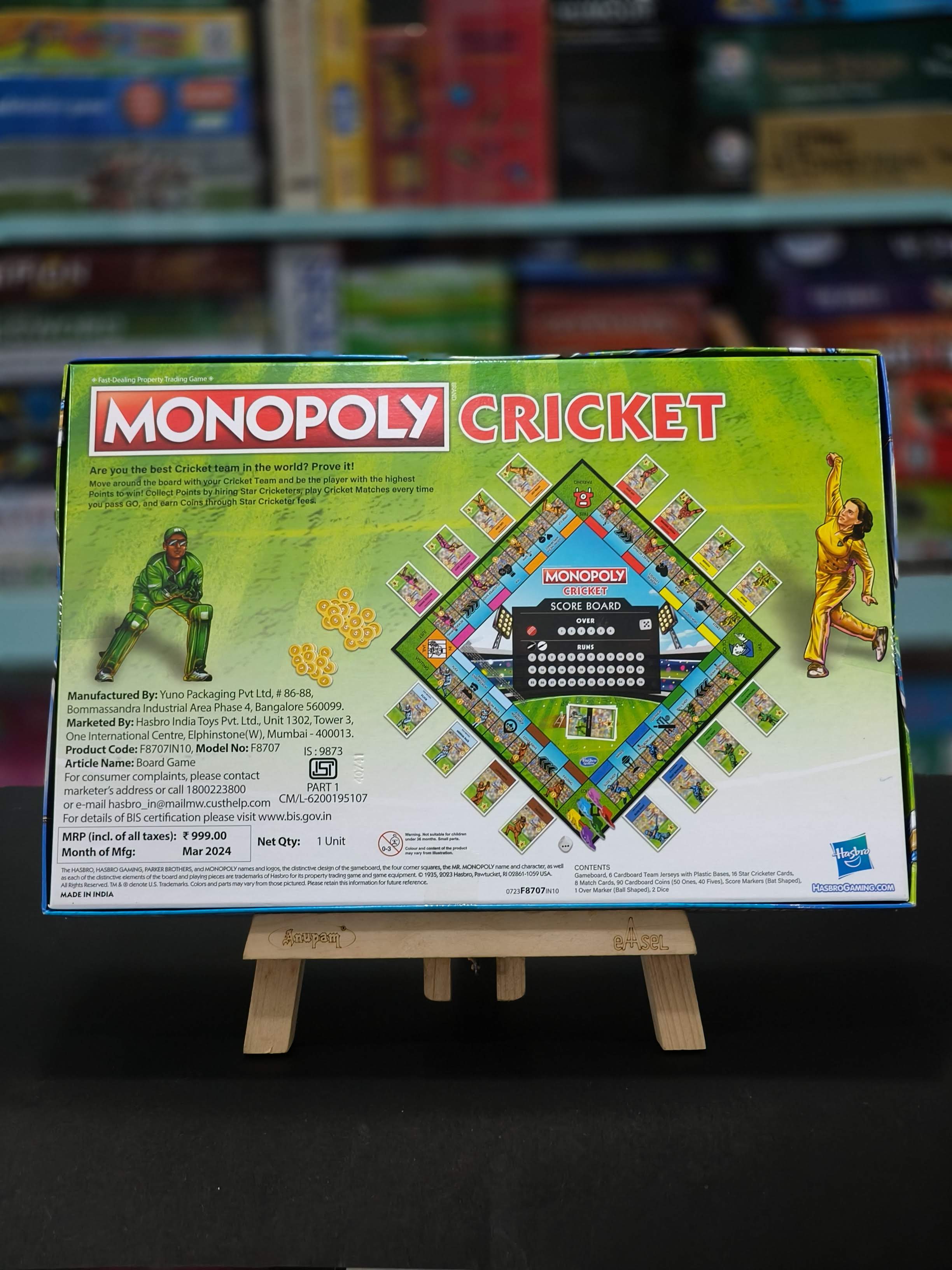 Hasbro Gaming | Monopoly Cricket Board Game | Cricket-Themed Monopoly Board Game for Families and Kids | for Ages 8+ | for 2 to 6 Players | Birthday Gift for Kids & Families - KtoY