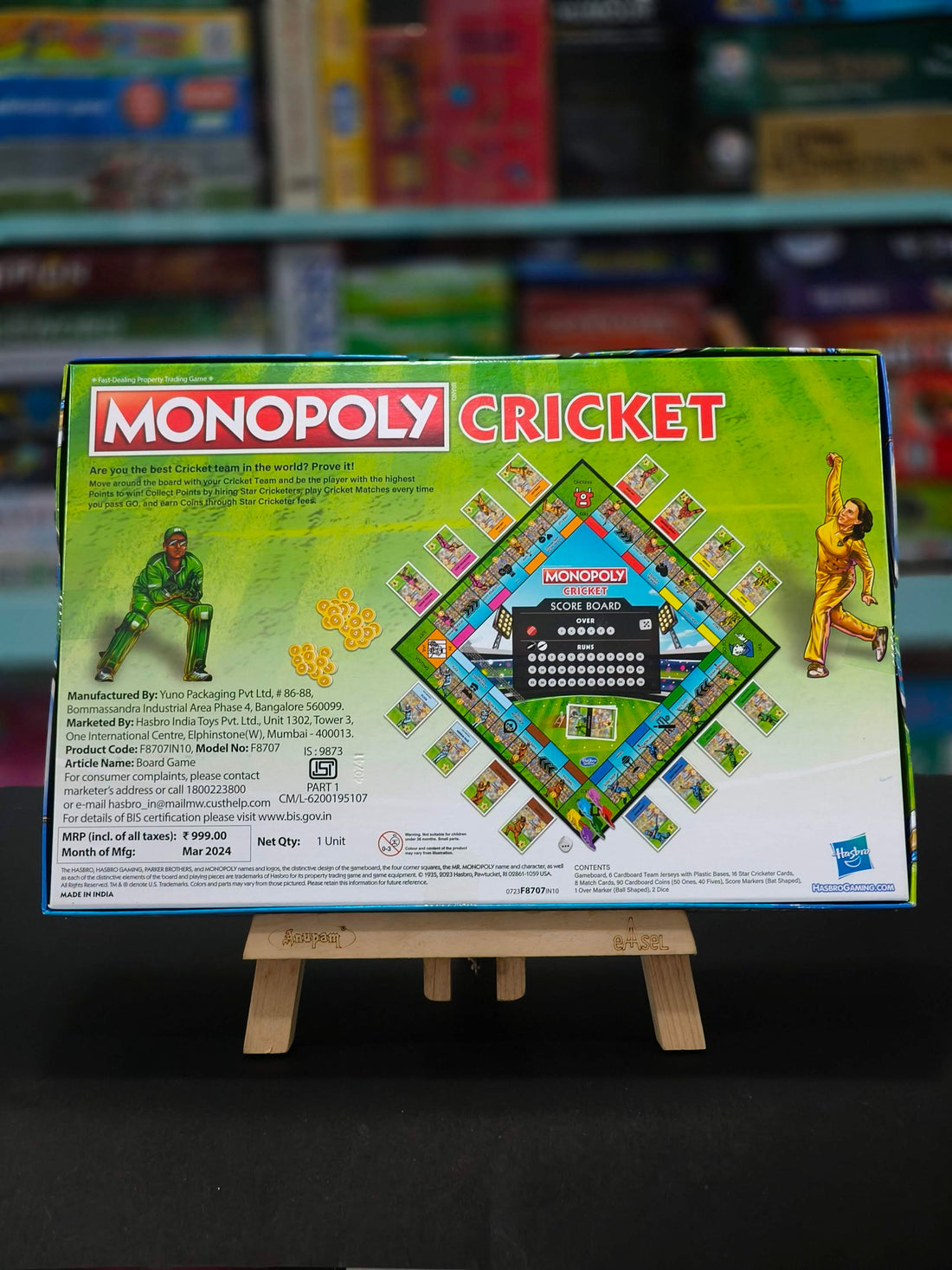 Hasbro Gaming | Monopoly Cricket Board Game | Cricket-Themed Monopoly Board Game for Families and Kids | for Ages 8+ | for 2 to 6 Players | Birthday Gift for Kids & Families - KtoY