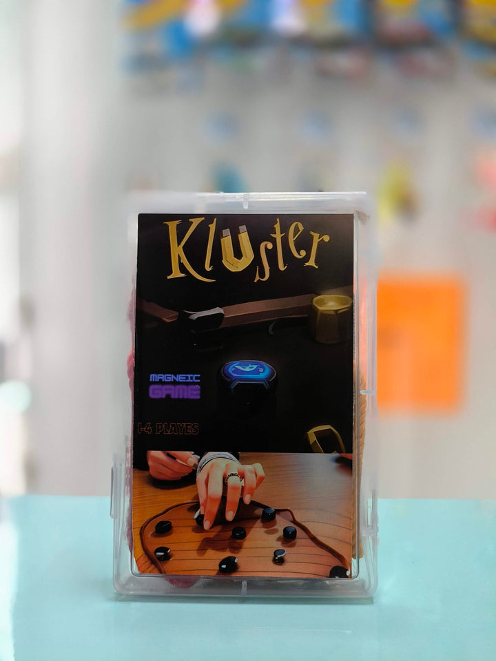 Kluster Magnetic Puzzle Game for Kids & Adults, 24 Magnets, Travel Bag & Lanyard, STEM Games For Kids, 2-4 Players, Fun Table Top Game, Portable Strategy Game for Family & Friends, Age 12+ Years - KtoY