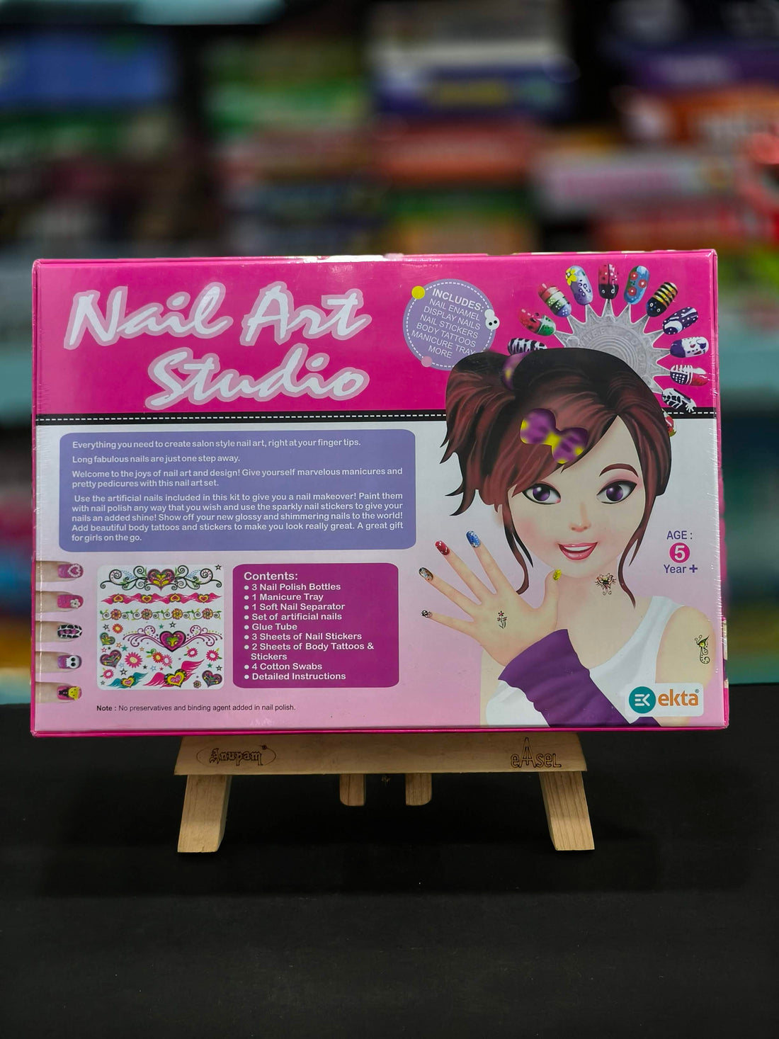 Nail Art Studio Kit for Girls – Creative DIY Nail Polish Set with Accessories | Multicolor Manicure Kit | Fun Beauty Gift for Kids, Girls, and Teens | Ages 5 & Above - KtoY