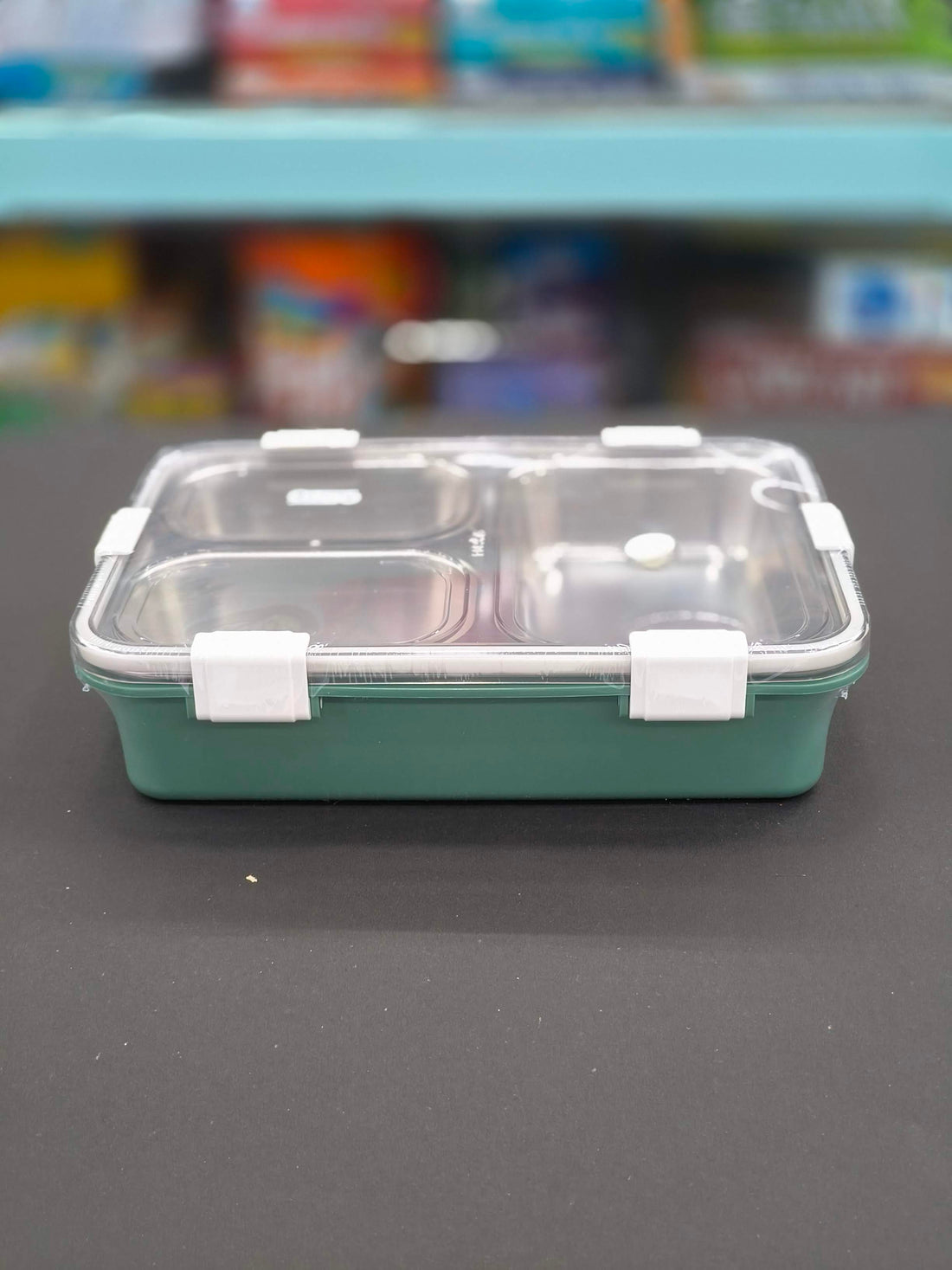 Gibo 3 Compartment Stainless Steel Lunch Box | Lunch Box For School Kids And Adults | Tiffin Box  900ML | Assorted Colours - KtoY