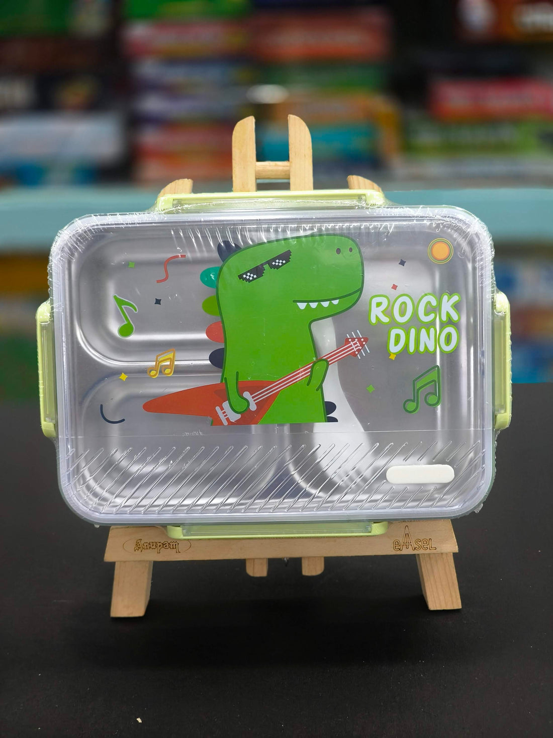 Lunch Box 3 Compartment Leak-Proof Stainless Steel for School | Tiffin Box | Lunch Box for School & Office with a Fork cum Spoon | Assorted colour & design - KtoY