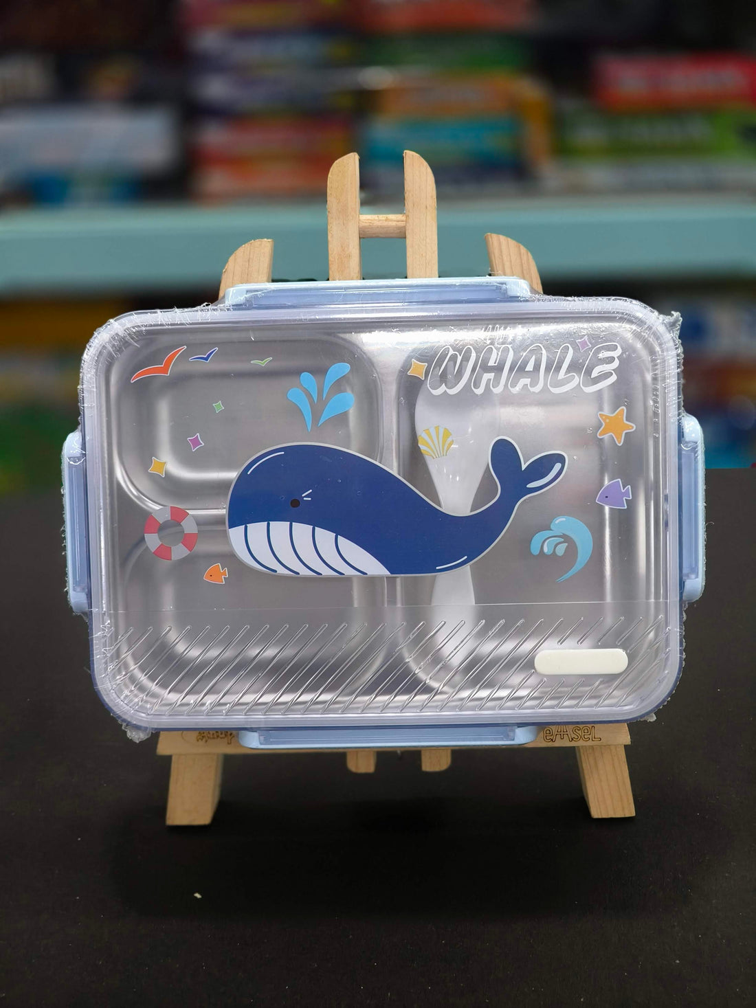 Lunch Box 3 Compartment Leak-Proof Stainless Steel for School | Tiffin Box | Lunch Box for School & Office with a Fork cum Spoon | Assorted colour & design - KtoY