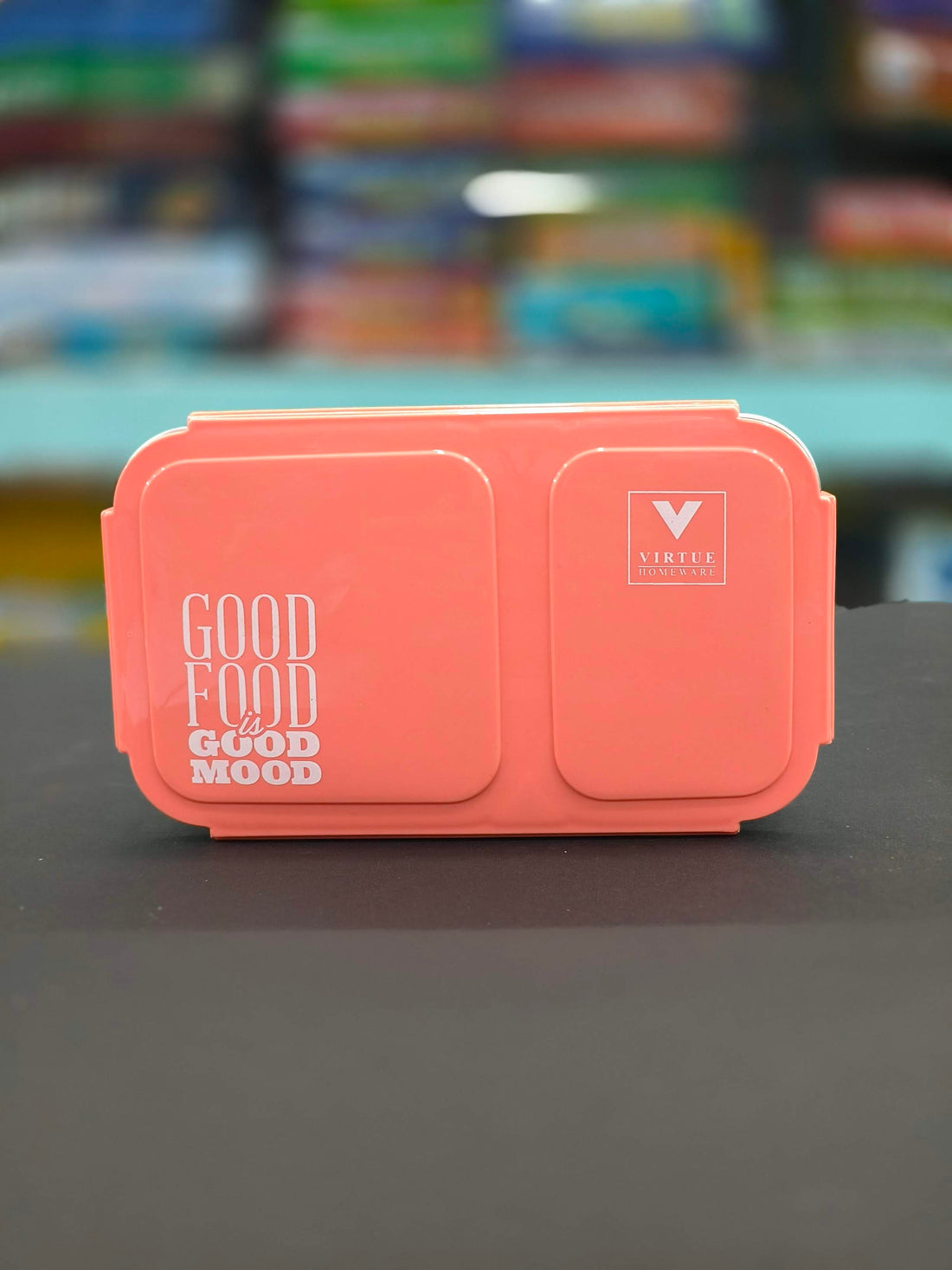 Virtue Homeware Jack & Jill 2 Partition Stainless Steel Lunch Box – 500 ml | Tiffin Box | Assorted Colours - KtoY