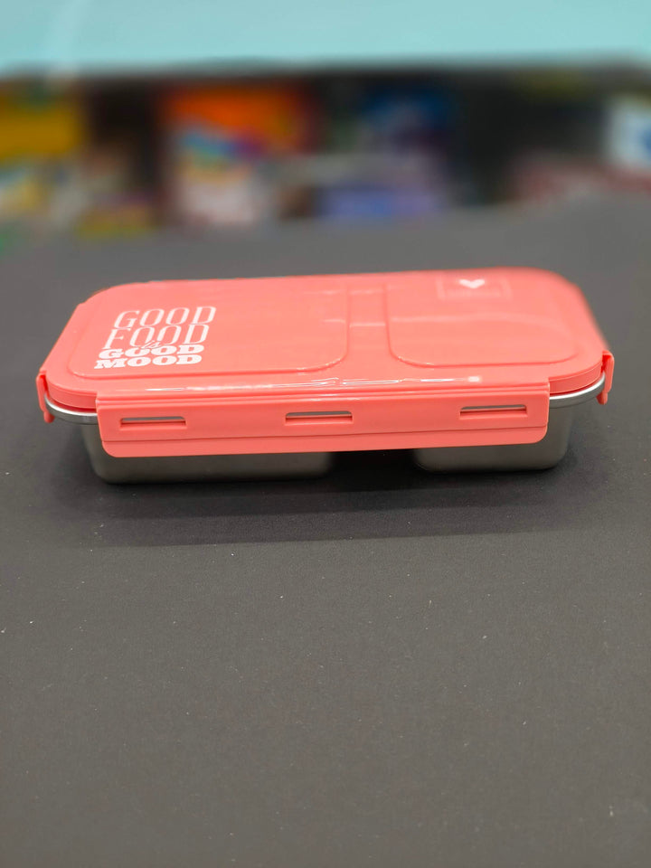 Virtue Homeware Jack & Jill 2 Partition Stainless Steel Lunch Box – 500 ml | Tiffin Box | Assorted Colours