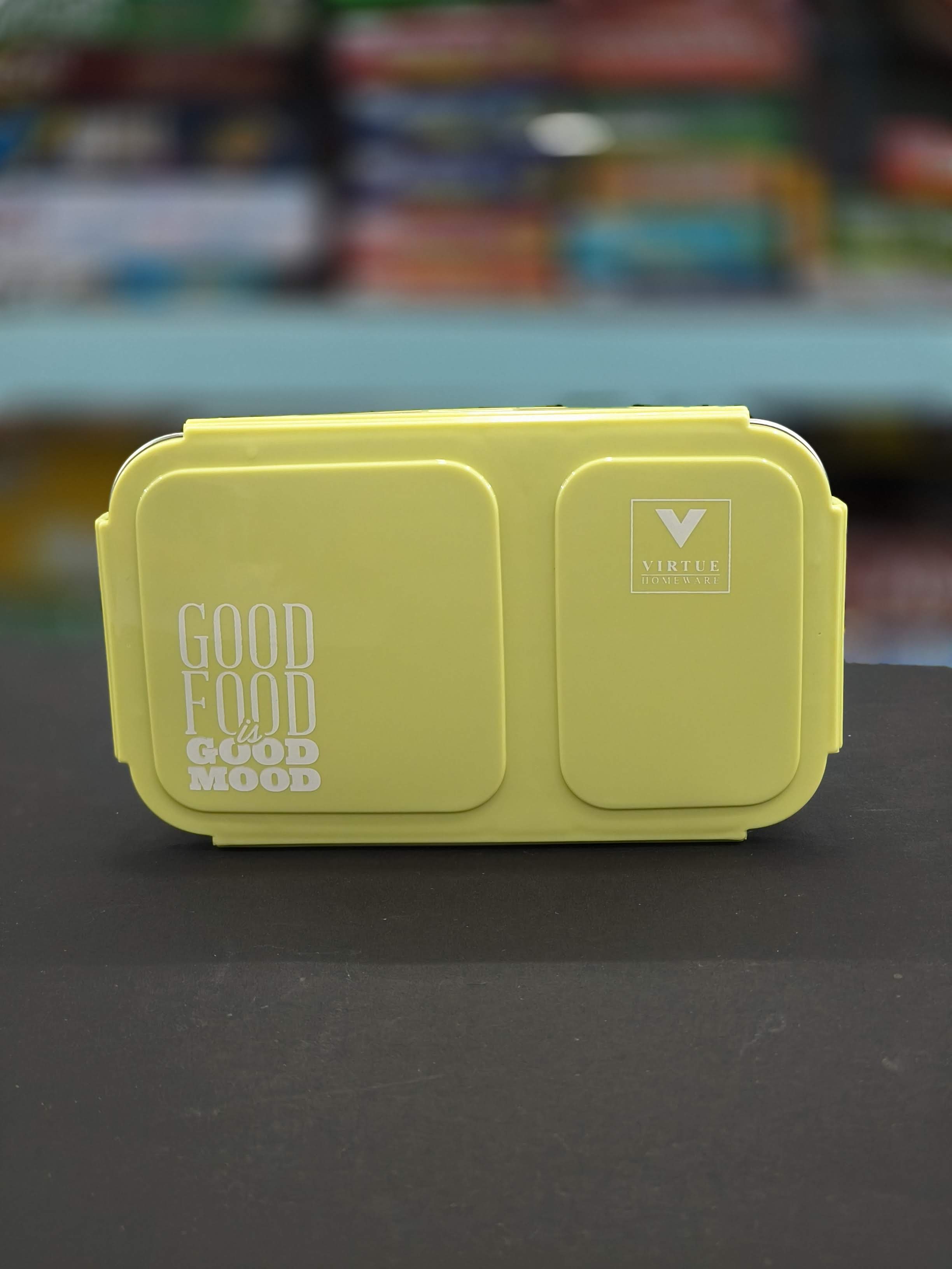 Virtue Homeware Jack & Jill 2 Partition Stainless Steel Lunch Box – 500 ml | Tiffin Box | Assorted Colours - KtoY