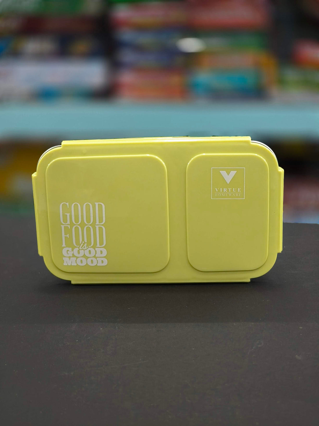 Virtue Homeware Jack & Jill 2 Partition Stainless Steel Lunch Box – 500 ml | Tiffin Box | Assorted Colours - KtoY