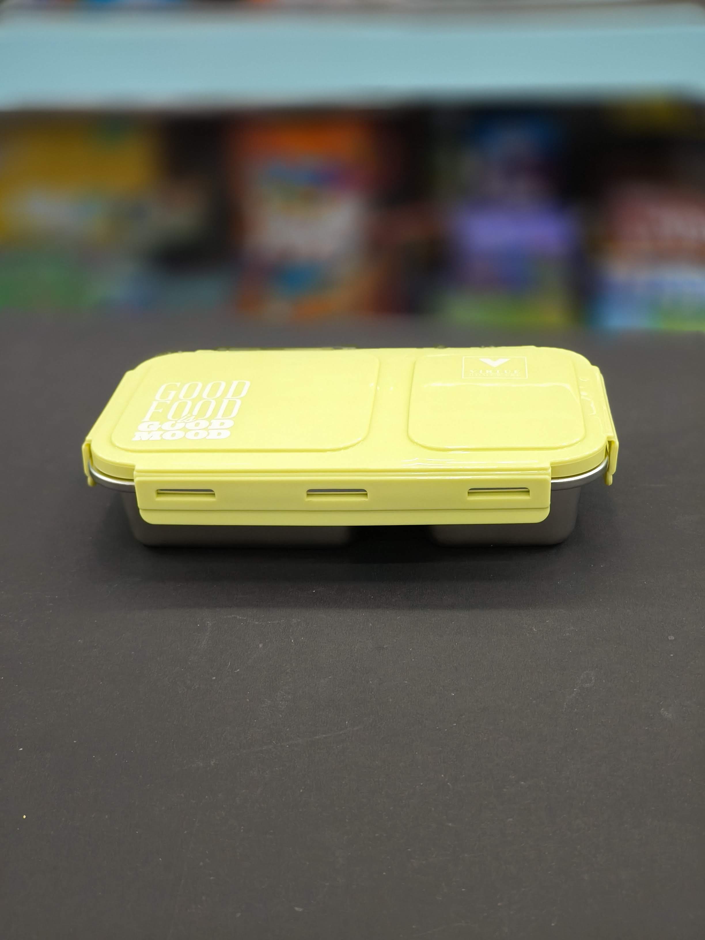 Virtue Homeware Jack & Jill 2 Partition Stainless Steel Lunch Box – 500 ml | Tiffin Box | Assorted Colours - KtoY